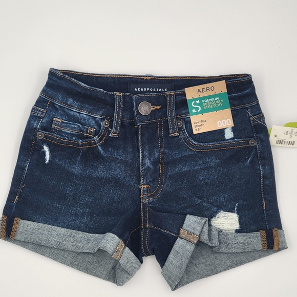 Aeropostale Premium Stretchy low rise shorty sz 000 - Picture 1 of 4